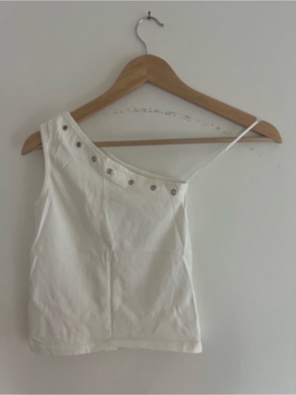 White One-Shoulder Tank Top - Girls- Zara
